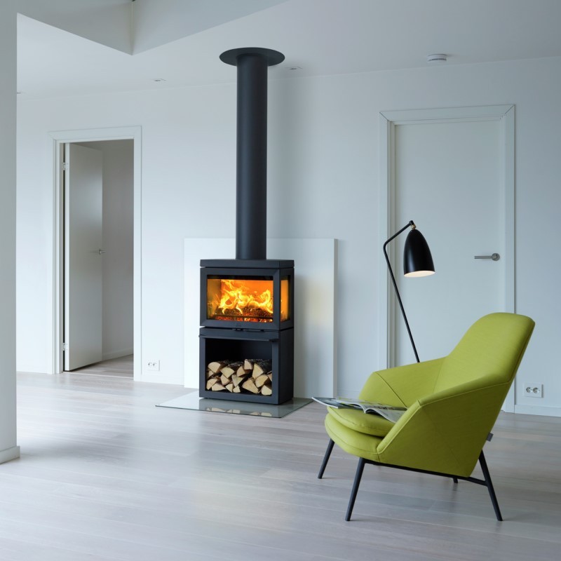 JOTUL F  520 NEGRO MATE CON LEÑERO