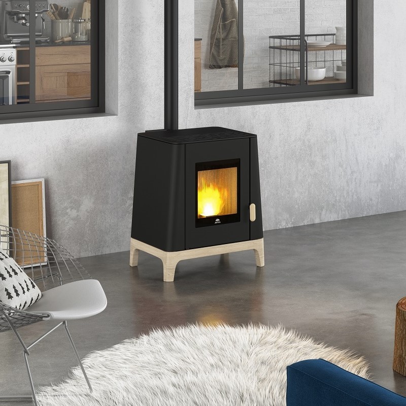 JOTUL PF501 NEGRA MATE Y CON PANELES LATERALES COLOR CORTEN(wifi)